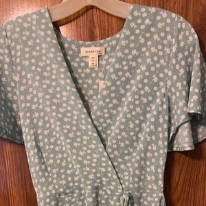 Green Semi-Wrap Dress